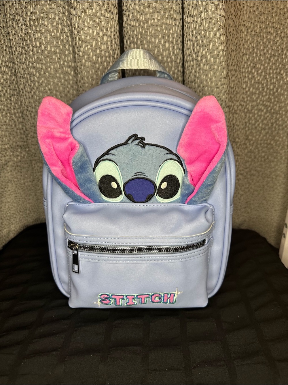 Disney Blue Stitch Kids Backpack with Pink Ears - Picture 2 of 5